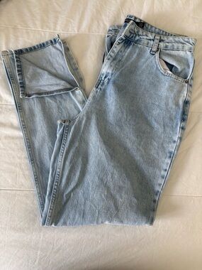 Nasty Gal Women’s High-Waisted Jeans w Slit-Hem - US 10